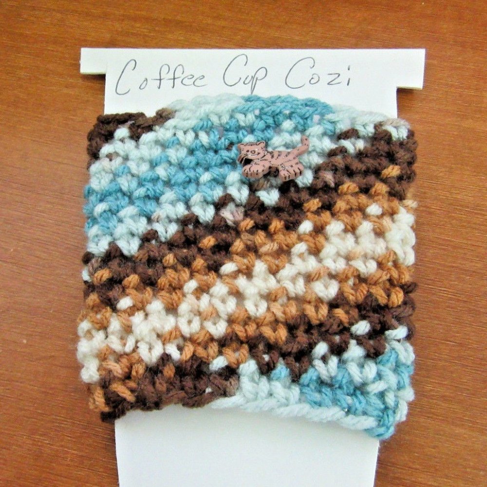 Cat Button Coffee Cup Cozy For Grande Hot Cold Cover Sleeve Fits Starbucks Peets